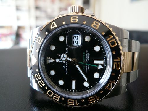 ROLEX GMT MASTER II CERAMIQUE OR ET ACIER