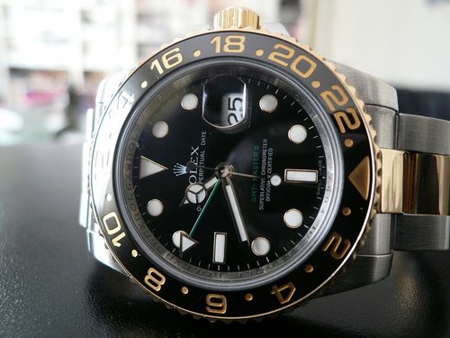 ROLEX GMT MASTER II CERAMIQUE OR ET ACIER