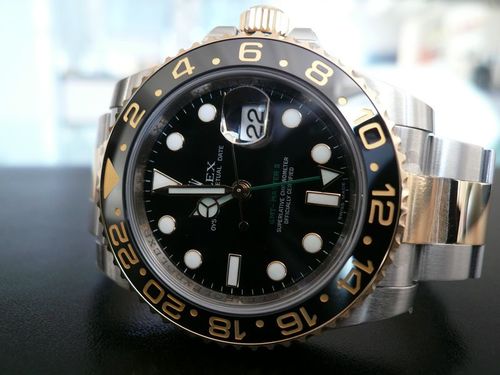 ROLEX GMT MASTER II OR ET ACIER CERAMIQUE