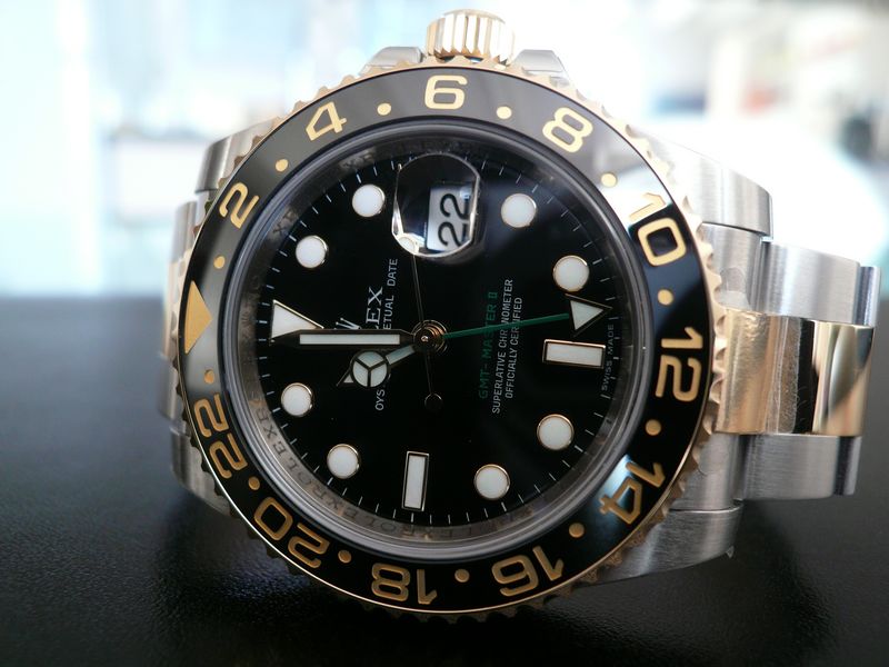 ROLEX GMT MASTER II OR ET ACIER CERAMIQUE
 	 
