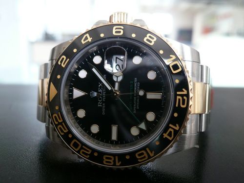 ROLEX GMT MASTER II CERAMIQUE OR ET ACIER