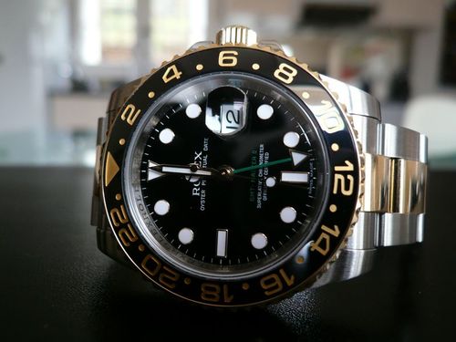 ROLEX GMT MASTER II CERAMIQUE OR ET ACIER