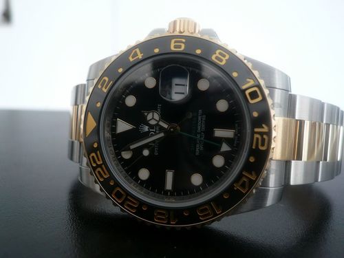 ROLEX GMT MASTER II CERAMIQUE OR ET ACIER