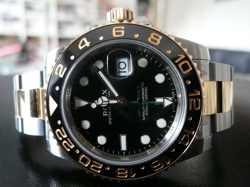 ROLEX GMT MASTER II CERAMIQUE OR ET ACIER