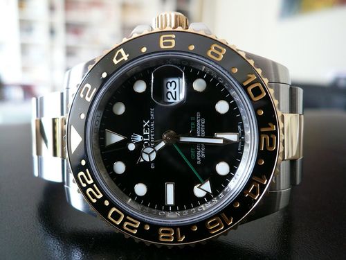 ROLEX GMT MASTER II CERAMIQUE OR ET ACIER