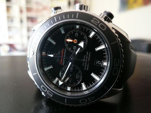 OMEGA SEAMASTER PLANET OCEAN CHRONO LUNETTE CERAMIQUE